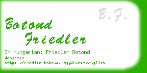 botond friedler business card